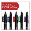 S-Gel High-Performance Gel Pen, Retractable, Extra-Fine 0.38 Mm, Black Ink, Black Barrel, Dozen