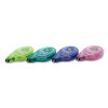 Mono Original Correction Tape, Non-Refillable, 0.17" x 32.83 Ft, White Tape, Assorted Dispenser Colors, 6/Box