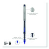 Vision Needle Rollerball Pen, Stick, Fine 0.7 Mm, Blue Ink, Gray/Clear/Blue Barrel, Dozen