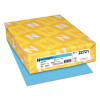 Color Cardstock, 65 Lb Cover Weight, 8.5 x 11, Lunar Blue, 250/Pack