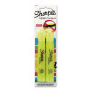 Tank Style Highlighters, Fluorescent Yellow Ink, Chisel Tip, Yellow Barrel, 2/Pack