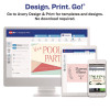 Invitation Cards With Metallic Border, Inkjet/Laser, 80 Lb, 5 x 7, Matte White, 2 Cards/Sheet, 15 Sheets/Pack