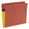 Redrope Drop-Front End Tab File Pockets, Fully Lined 6.5" High Gussets, 3.5" Expansion, Letter Size, Redrope/Yellow, 10/Box