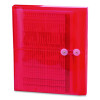 Poly String And Button Interoffice Envelopes, Open-Side (Horizontal), 9.75 x 11.63, Transparent Red, 5/Pack