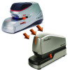 Optima 60 Electric Stapler, 60-Sheet Capacity, Silver/Black/Orange