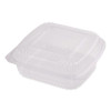 Pla Hinged Clamshells, 46 Oz, 8.3 x 8.6 x 3.1, Clear, Plastic, 300/Carton