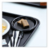Hi-Impact Plastic Dinnerware, Plate, 9" Dia, Black, 500/Carton
