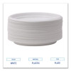 Hi-Impact Plastic Dinnerware, Plate, 9" Dia, White, 500/Carton