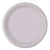 Hi-Impact Plastic Dinnerware, Plate, 9" Dia, White, 500/Carton