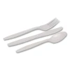 Individually Wrapped Mediumweight Polystyrene Cutlery, Fork/Knife/Teaspoon/Napkin, Plastic, White, 250/Carton