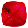 Healthcare Pre-Printed High-Density Can Liners, Biohazard: Infectious Waste, 45 Gal, 16 Mic, 40 x 48, Red, Flat Pack, 250/Ct