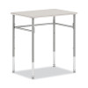 Smartlink Student Desk, Rectangle, 20" x 26" x 23" To 33", White, 2/Carton