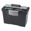 Portable Letter/Legal Filebox With Organizer Lid, Letter/Legal Files, 14.5" X 10.5" X 12", Black