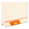 Numerical End Tab File Folder Labels, 4, 1.5 X 1.5, Orange, 250/Roll
