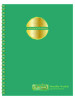 100% Recycled Monobright Monthly/Weekly Planner, 11 x 8.5, Green/Gold Cover, 12-Month (July To June): 2025 To 2026