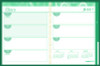 100% Recycled Monobright Monthly/Weekly Planner, 11 x 8.5, Green/Gold Cover, 12-Month (July To June): 2025 To 2026