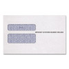 W-2 Laser Double Window Envelope, Commercial Flap, Gummed Closure, 5.63 x 9, White, 100/Pack