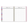 Harmony Weekly/Monthly Poly Planner, 8.81 x 7.88, Pink Cover, 13-Month: Jan 2026 To Jan 2027