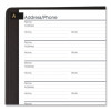 Telephone/Address Book, 4.78 x 8, Black Simulated Leather, 100 Sheets