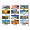 Seascape Panoramic Desk Pad, Seascape Panoramic Photography, 22 x 17, White Sheets, Clear Corners, 12-Month (Jan-Dec): 2026