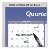 Vertical/Horizontal Erasable Quarterly/Monthly Wall Planner, 24 x 36, White/Blue Sheets, 12-Month (Jan To Dec): 2026