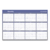 Vertical/Horizontal Erasable Quarterly/Monthly Wall Planner, 24 x 36, White/Blue Sheets, 12-Month (Jan To Dec): 2026