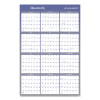 Vertical/Horizontal Erasable Quarterly/Monthly Wall Planner, 24 x 36, White/Blue Sheets, 12-Month (Jan To Dec): 2026