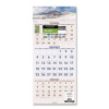 Scenic Three-Month Wall Calendar, Landscape Photography, 12 x 27, White Sheets, 14-Month: Dec 2025 To Jan 2027