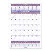 Three-Month Wall Calendar, 15.5 x 22.75, White Sheets, 12-Month (Jan To Dec): 2026