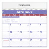 Two-Month Wall Calendar, 22 x 29, White/Blue/Red Sheets, 12-Month (Jan To Dec): 2026