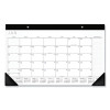 Contemporary Monthly Desk Pad, 18 x 11, White Sheets, Black Binding/Corners,12-Month (Jan To Dec): 2026