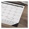 Ruled Desk Pad, 22 x 17, White Sheets, Black Binding, Black Corners, 12-Month (Jan To Dec): 2026