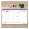 Watercolors Monthly Desk Pad Calendar, Butterfly Artwork, 17.75 x 11, White Sheets, Purple Binding, 12-Month (Jan-Dec): 2026