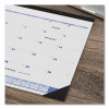 Desk Pad, 22 x 17, White Sheets, Black Binding, Black Corners, 12-Month (Jan To Dec): 2026