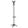 Cleo Coat Stand, Stand Alone Rack, Ten Knobs, Steel/Plastic, 19.75w X 19.75d X 68.9h, Black