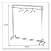 Large Capacity Garment Rack, 63.5w X 21.25d X 67.5h, Black/Silver