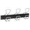 Wall-Mount Coat Hooks, 18.11 x 2.95 x 6.45, Metal, Silver, 22 Lb Capacity