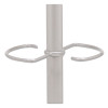 Wavy Coat Tree, Six Hangers/Two Knobs/Four Hooks, 18.88w x 14d x 68.5h, Silver/Wood