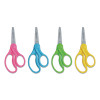 For Kids Scissors, Pointed Tip, 5" Long, 1.75" Cut Length, Straight Handle, Randomly Assorted Handle Color