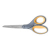 Titanium Bonded Scissors, 7" Long, 3" Cut Length, Straight Gray/Yellow Handle