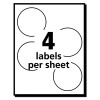 Printable Gold Foil Seals, 2" Dia, Gold, 4/Sheet, 11 Sheets/Pack, (5868)