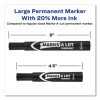Marks A Lot Large Desk-Style Permanent Marker, Broad Chisel Tip, Green, Dozen (8885)