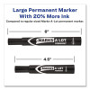 Marks A Lot Large Desk-Style Permanent Marker, Broad Chisel Tip, Red, Dozen