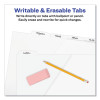 Write And Erase Durable Plastic Dividers With Straight Pocket, 5-Tab, 11.13 x 9.25, White, 1 Set