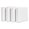 Durable View Binder With Durahinge And Slant Rings, 3 Rings, 3" Capacity, 11 X 8.5, White, 4/Pack