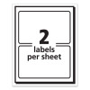 Printable Adhesive Name Badges, 3.38 X 2.33, Red Border, 100/Pack