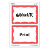 Printable Adhesive Name Badges, 3.38 X 2.33, Red Border, 100/Pack