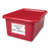 Printable Adhesive Name Badges, 3.38 X 2.33, Red Border, 100/Pack