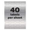 Permatrack Metallic Asset Tag Labels, Laser Printers, 0.75 X 1.5, Metallic Silver, 40/Sheet, 8 Sheets/Pack