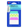 Ultra Tabs Repositionable Tabs, Fashion Patterns: 2" x 1.5", 1/5-Cut, Assorted Colors, 24/Pack